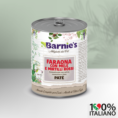 BARNIE'S Umido Faraona con Mele e Mirtilli Rossi 400 g